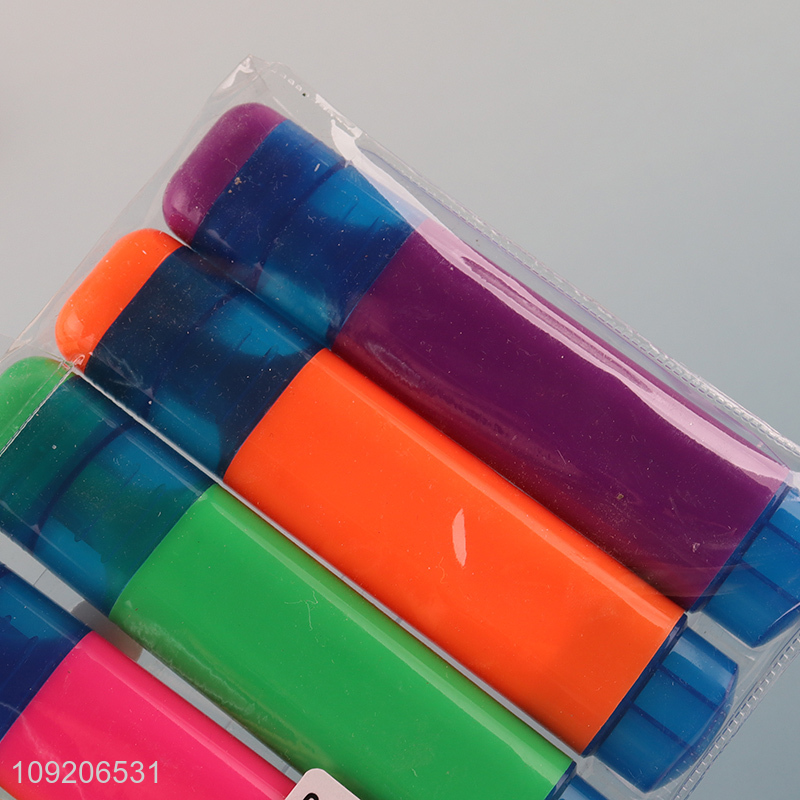 Factory Supply 6 Colors Chisel Tip Highliter Markers for School Students