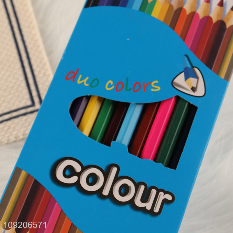 Hot Selling 12 Colored Double Sided Colored Pencils for Drawing & Coloring