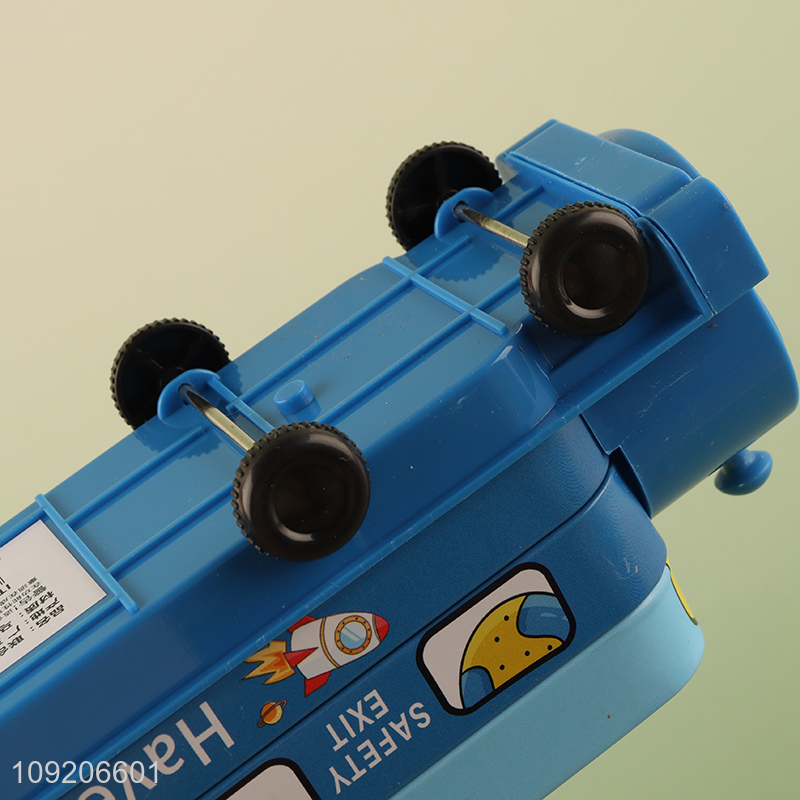 Factory Price Cute Train Shaped Metal Pencil Case for School Students