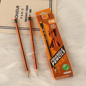 High Quality 12 Pieces Wood-Cased Pencils Hb Pencils for Kids Writing