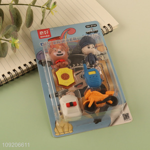 New Arrival 6 Pieces Cute Erasers Mini Erasers for Kids Students