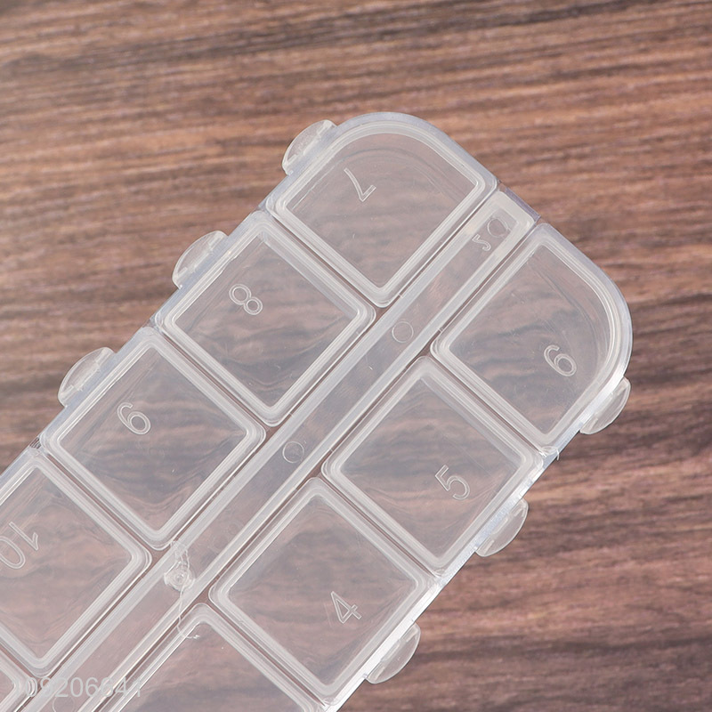Good Quality 12-Grid Divided Plastic Storage Box for Pill Jewelry
