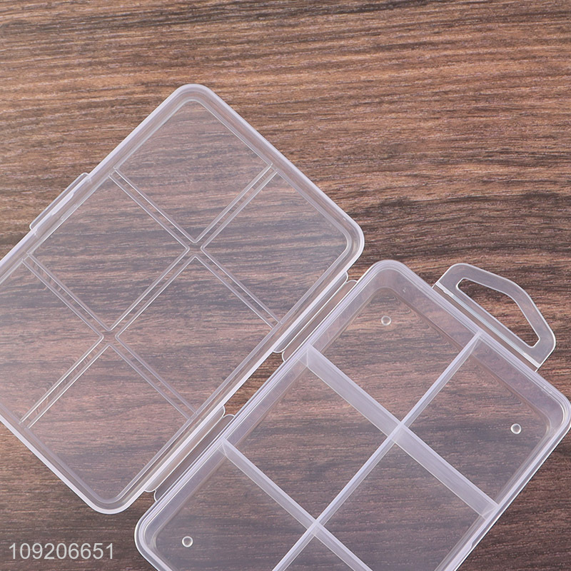 Online Wholesale 6-Grid Divided Plastic Storage Box for Fish Tackles