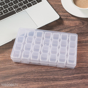 New Product 28-Grid Plastic Organizer Box Jewelry Organizer Pill Case