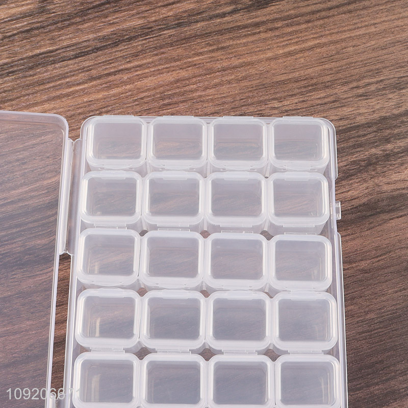 New Product 28-Grid Plastic Organizer Box Jewelry Organizer Pill Case