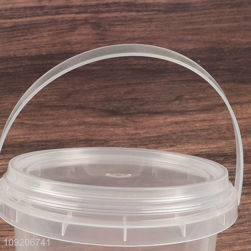 Good Quality Transparent Multipurpose Plastic Bucket with Lid & Handle