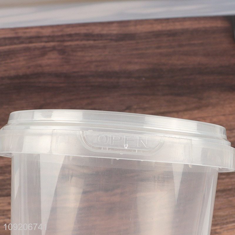 Good Quality Transparent Multipurpose Plastic Bucket with Lid & Handle