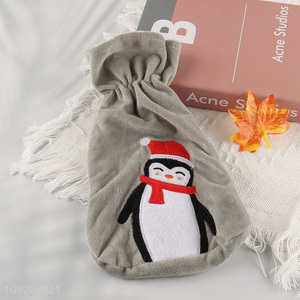 High Quality Cute Cartoon Penguin Fuzzy Hot Water Bottle Cover