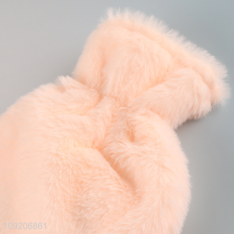 China Supplier Cute Fluffy Plush Hot Water Bottle Cover Wholesale