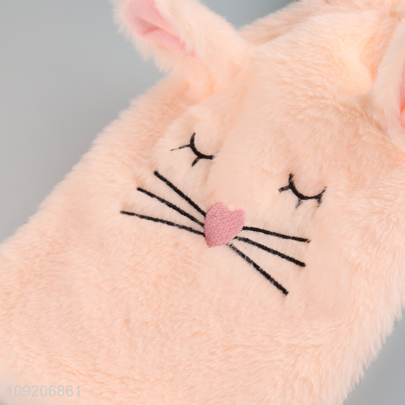 China Supplier Cute Fluffy Plush Hot Water Bottle Cover Wholesale
