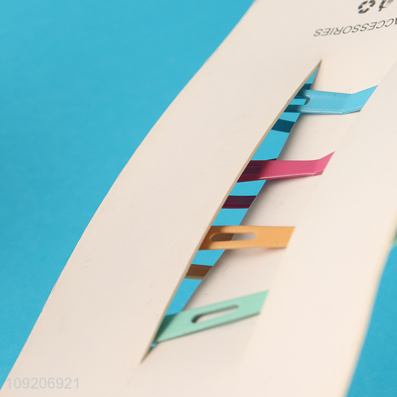 Good Quality 4 Pieces Colorful Metal Hair Clips Snap Hair Clips