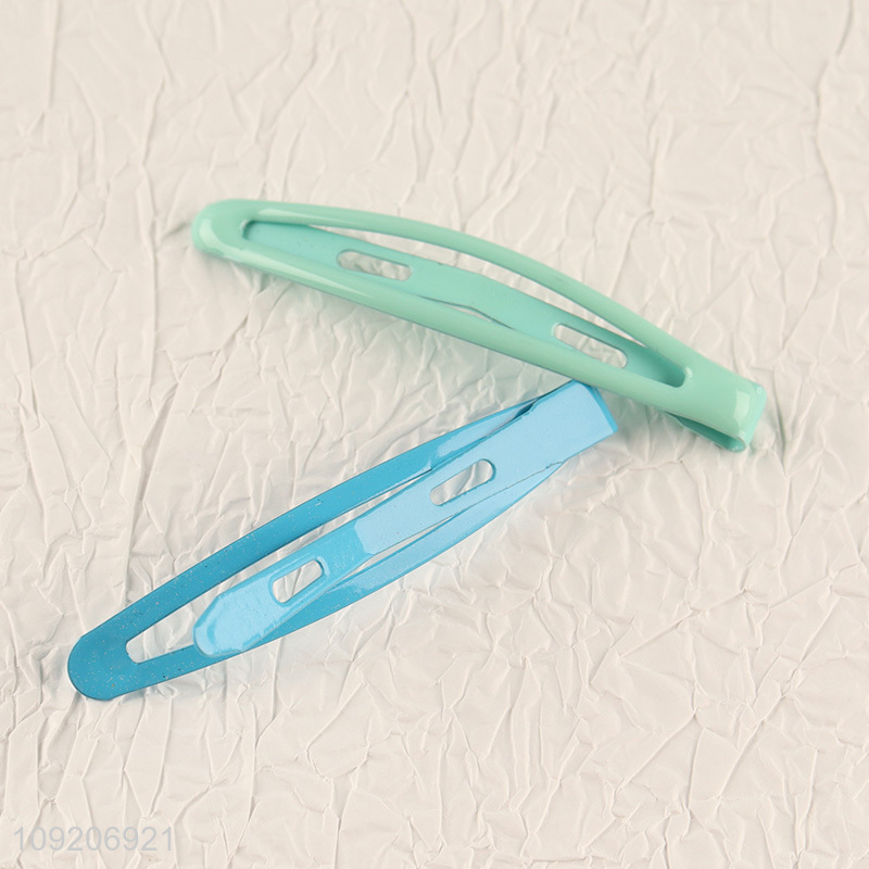 Good Quality 4 Pieces Colorful Metal Hair Clips Snap Hair Clips