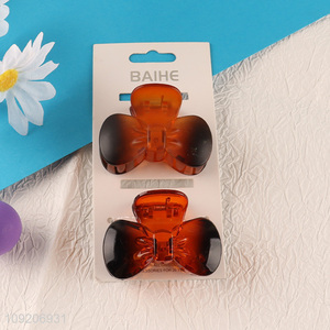 New Arrival 2 Pieces Medium Hair Claw Clips Bow Hair Claw Clips