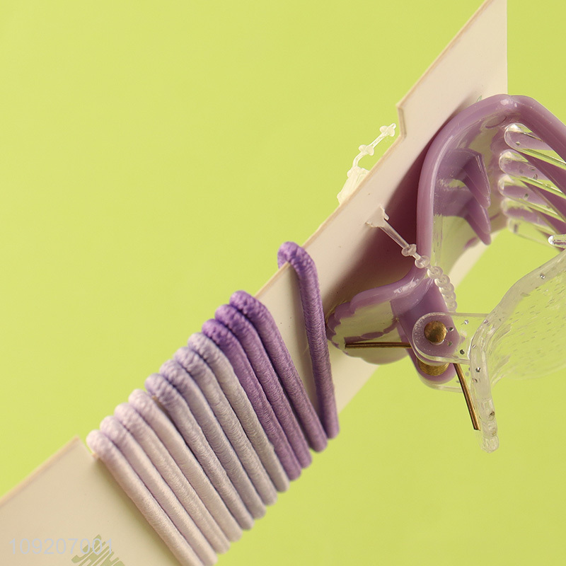 High Quality 13PCS/Set Elastic Hair Ties and Hair Claw Clip Set