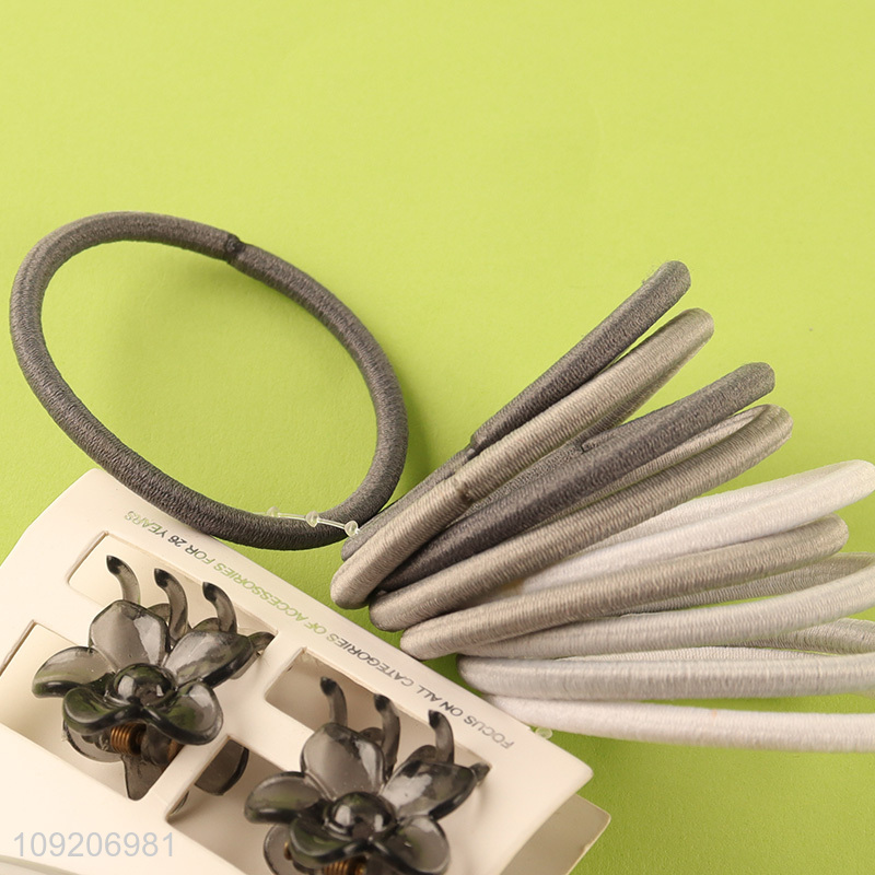 Hot Selling 16PCS/Set Elastic Hair Ties and Hair Clips Set for Women