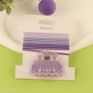 High Quality 13PCS/Set Elastic Hair Ties and Hair Claw Clip Set