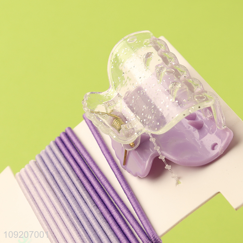 High Quality 13PCS/Set Elastic Hair Ties and Hair Claw Clip Set