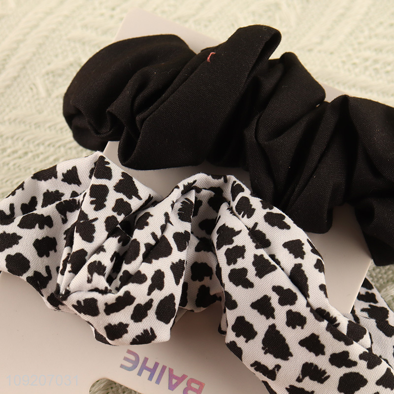 Wholesale 2 Pieces No Damage Elastic Hair Scrunchies for Women Girls