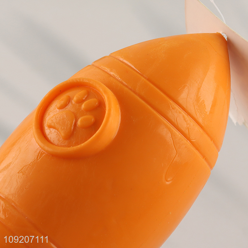 Factory Price Rocket Shaped Dog Leakage Food Toy Dog Chew Toy