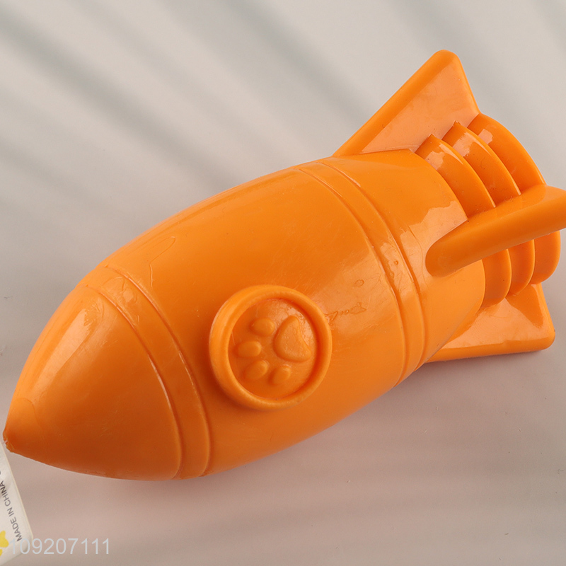 Factory Price Rocket Shaped Dog Leakage Food Toy Dog Chew Toy