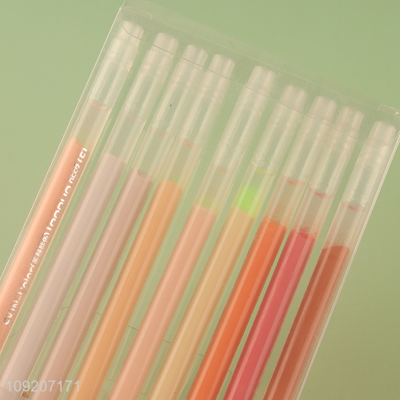 Good Quality 9 Pieces Colored Gel Ink Pens for Writing Journaling