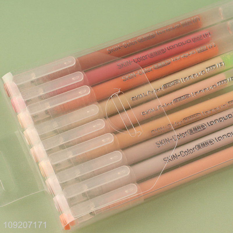 Good Quality 9 Pieces Colored Gel Ink Pens for Writing Journaling