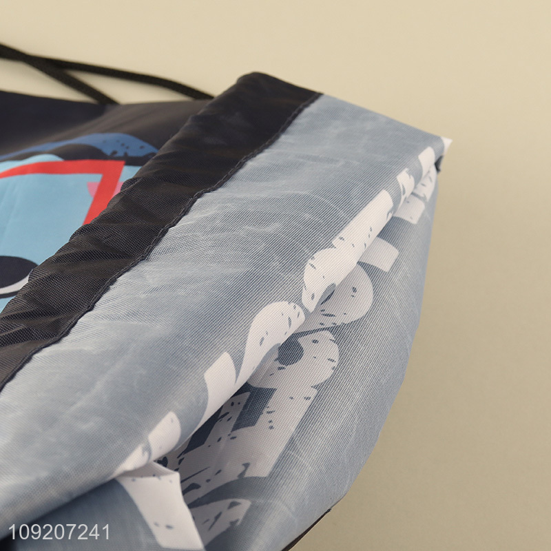 Good Quality Cute Cartoon Drawstring Backpack for Gym Sports