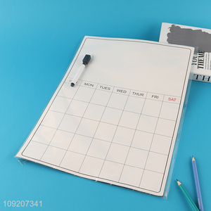 Good Quality Magnetic Fridge Calendar Non-Slip Magnetic Whiteboard Calendar