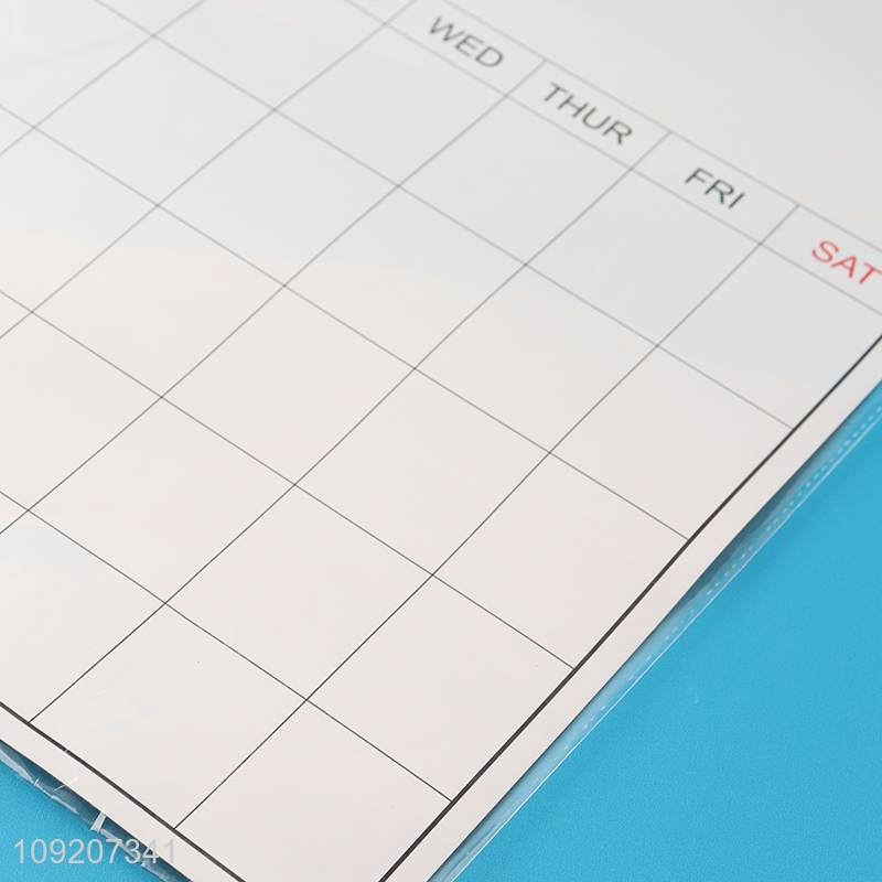 Good Quality Magnetic Fridge Calendar Non-Slip Magnetic Whiteboard Calendar