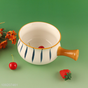 New Arrival Ceramic Bowl with Handle Porcelain Bowl with Handle