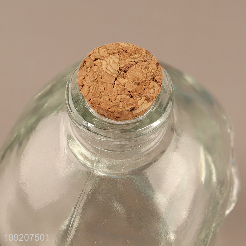 New Arrival Multi-Purpose Skull Shaped Glass Storage Jar with Cork Lid