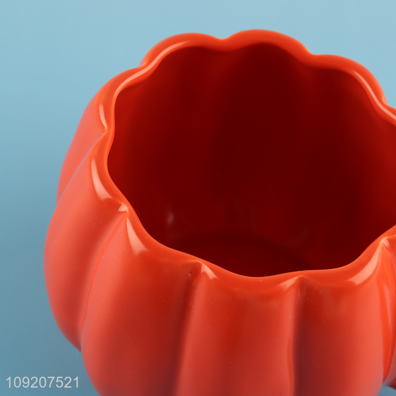 Factory Supply Halloween Pumpkin Mug Ceramic Pumpkin Coffee Mug with Handle