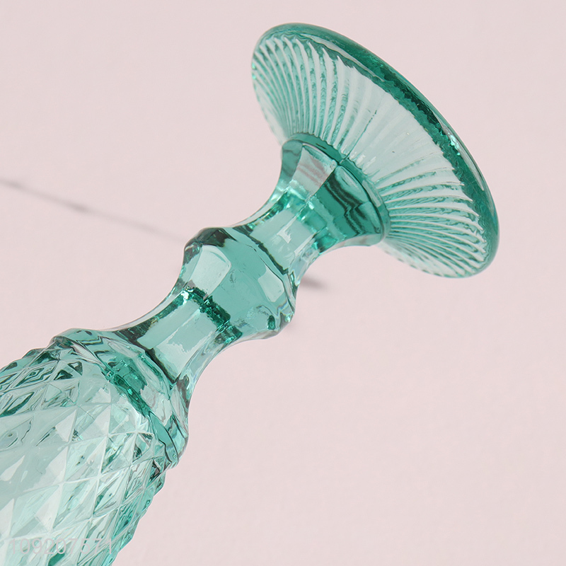 Hot Selling Colored Glass Goblet Stemmed Wine Glasses Champagne Glasses