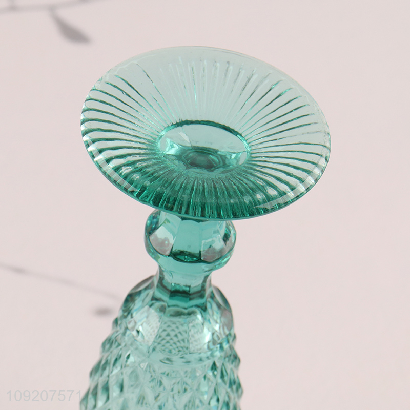 Hot Selling Colored Glass Goblet Stemmed Wine Glasses Champagne Glasses