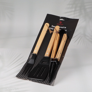 Hot products 3pcs outdoor picnic barbecue tool set barbecue spatula barbecue clips