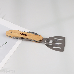 China products portable folding multifunctional barbecue tool barbecue spatula fork knife