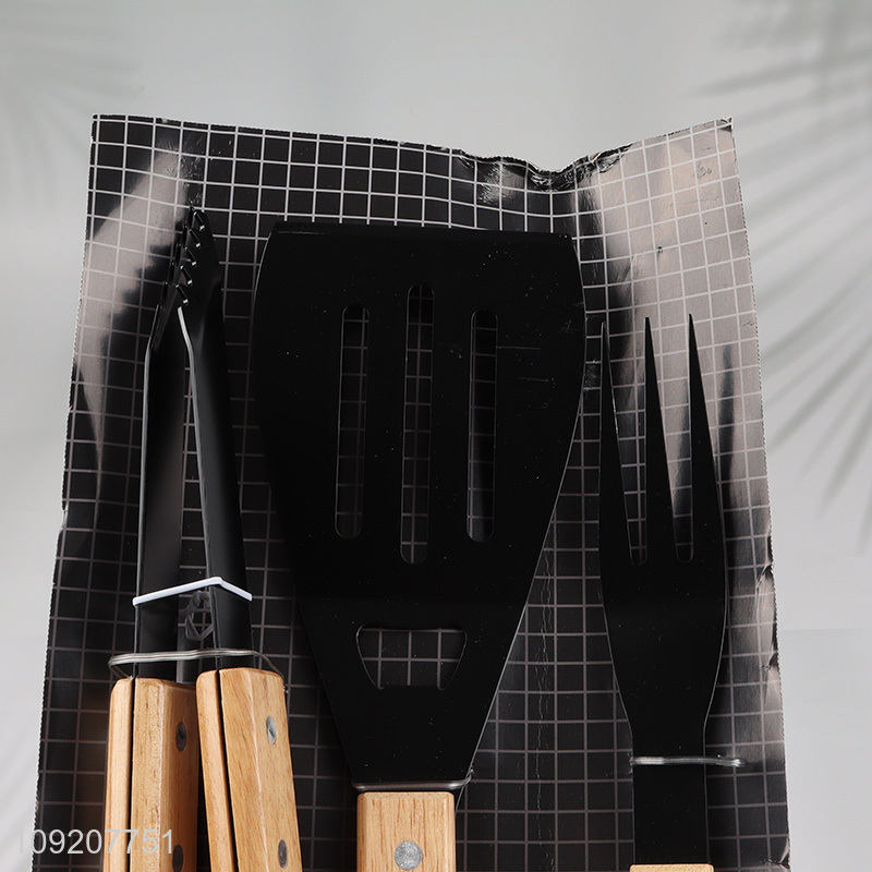 Hot products 3pcs outdoor picnic barbecue tool set barbecue spatula barbecue clips