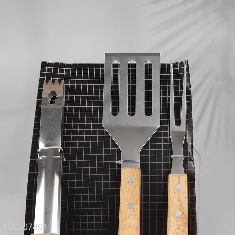 Factory price 3pcs professional barbecue tool set barbecue clips barbecue fork set