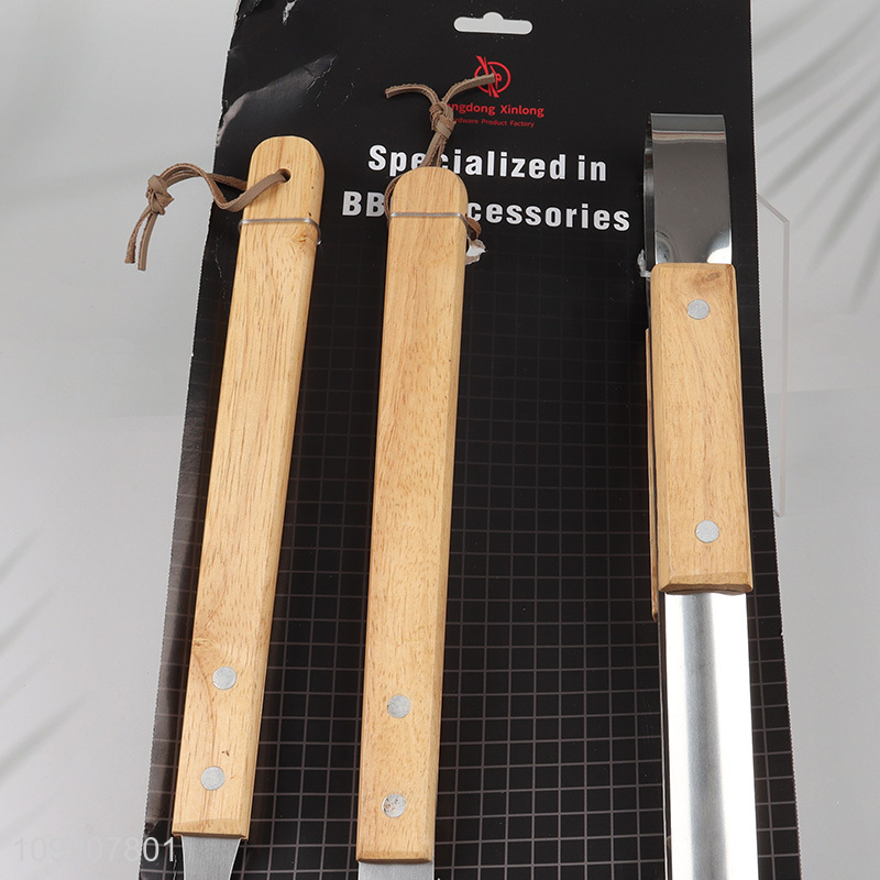 Factory price 3pcs professional barbecue tool set barbecue clips barbecue fork set