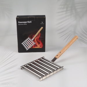 Top quality stainless steel sausage roller barbecue grill rack for sale