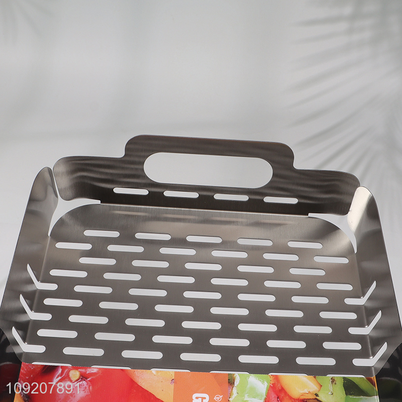 Popular products stainless steel barbecue tool barbecue grill plate with handle