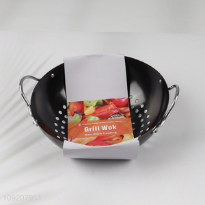 Hot products round non-stick coating barbecue tool barbecue grill wok