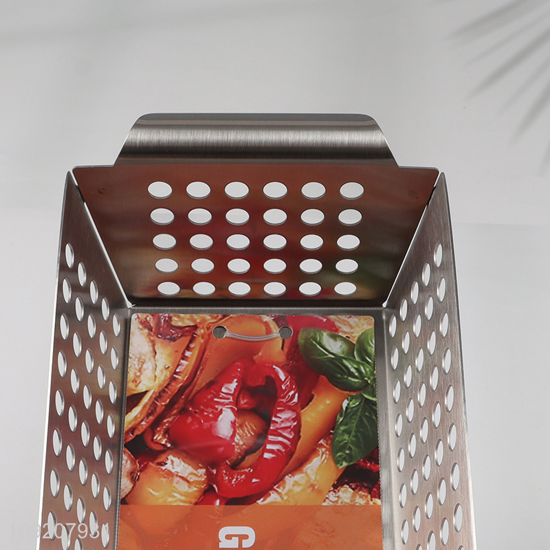 China wholesale hollow stainless steel barbecue tool barbecue grill basket