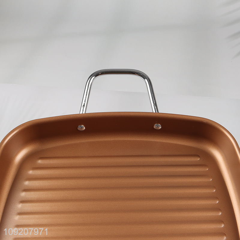 Good selling non-stick coating heat-resistant barbecue fry pan with handle