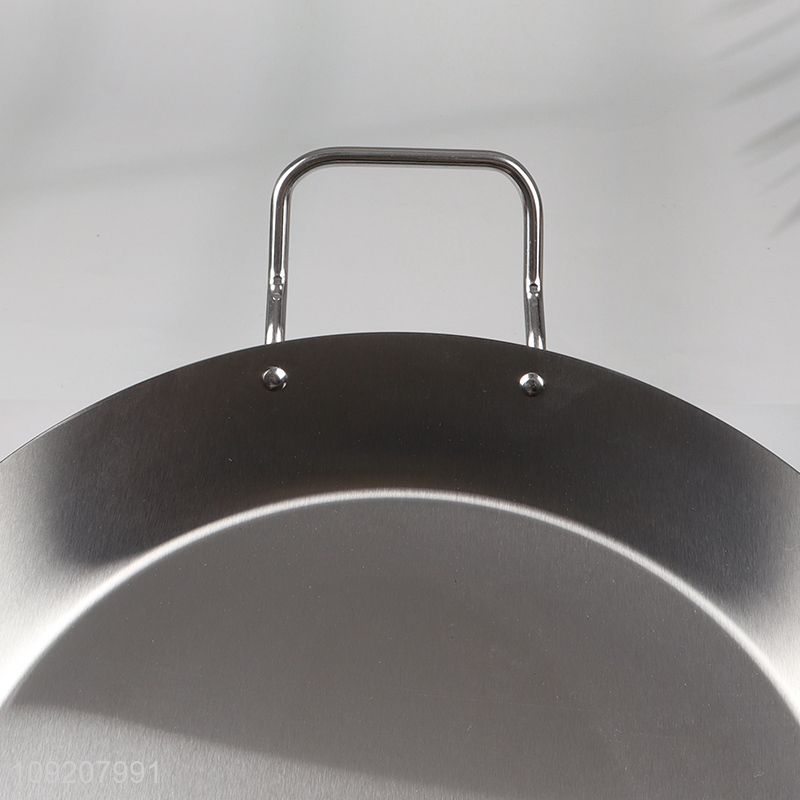 New arrival round stainless steel non-stick barbecue fry pan
