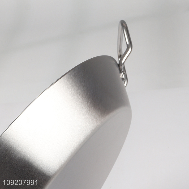 New arrival round stainless steel non-stick barbecue fry pan