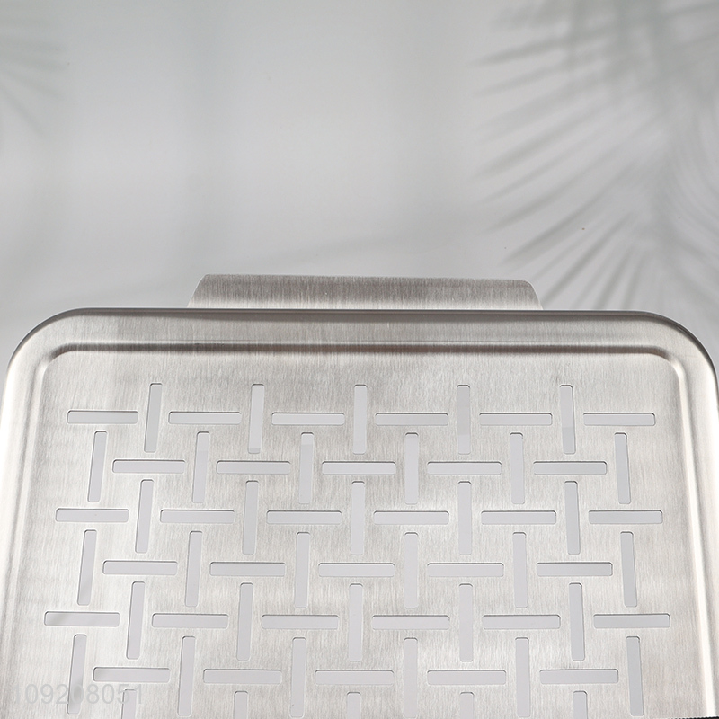 Low price rectangle stainless steel barbecue grill plate barbecue tool