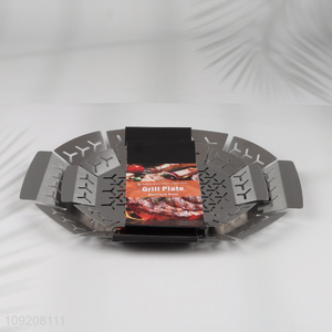 Good sale stainless steel barbecue tool barbecue plate with handle