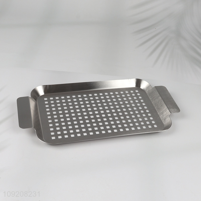 Best quality 3pcs stainless steel vegetable basket grill wok grill grid set