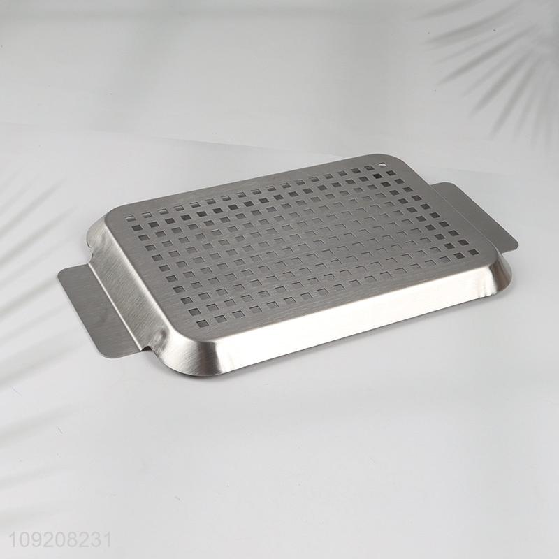 Best quality 3pcs stainless steel vegetable basket grill wok grill grid set